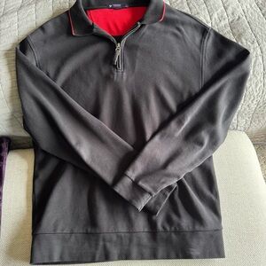 Daniel Cremieux Red and Black Sweatshirt quarter zip XL